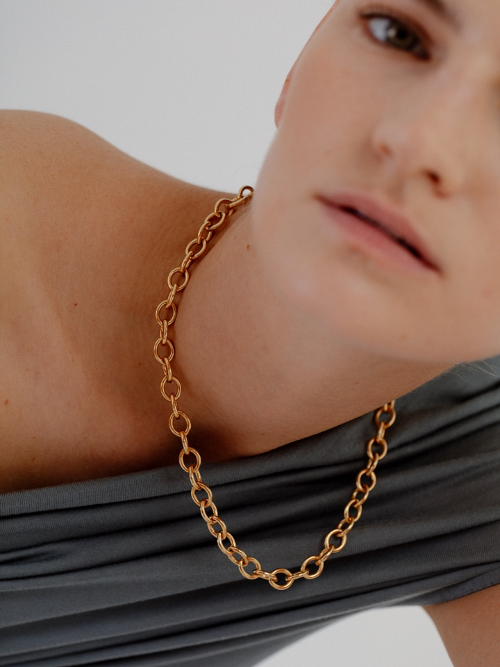 XXL ROUND LINK CHAIN WITH CZ CARABINER