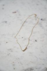 Diamond Bar Necklace in Yellow Gold
