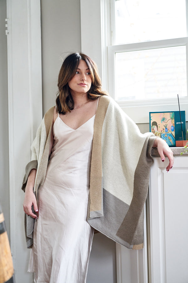 Colorblock Wrap Cardigan