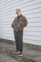 Leopard Zip Up Jacket
