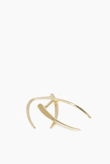Classic Infinite Tusk Earrings in Yellow Gold