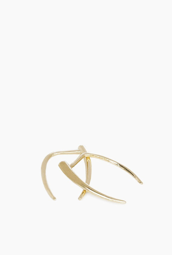 Classic Infinite Tusk Earrings in Yellow Gold
