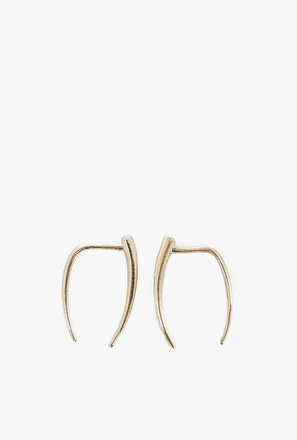 Classic Infinite Tusk Earrings in Yellow Gold