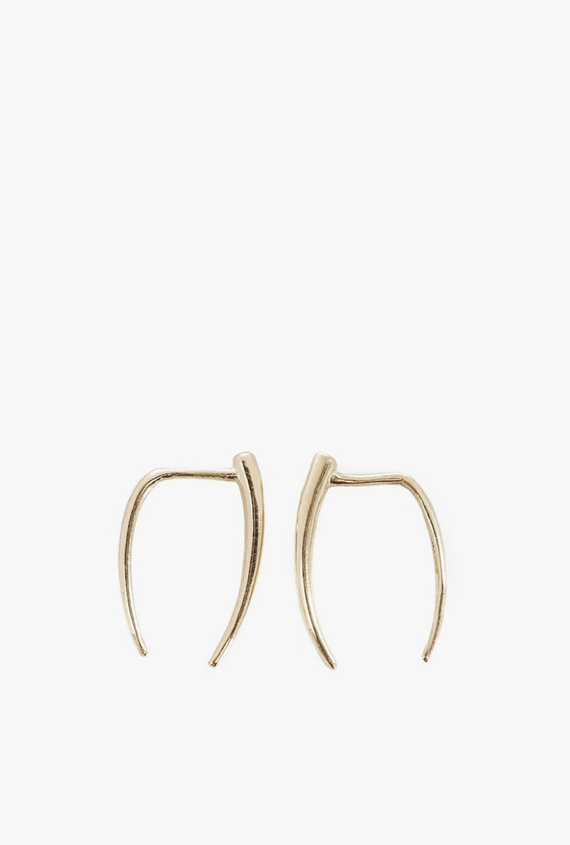 Classic Infinite Tusk Earrings in Yellow Gold