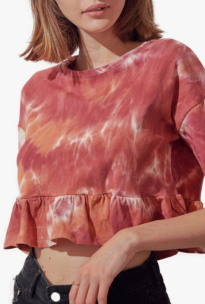 Jayme Tie Dye Cropped Tee
