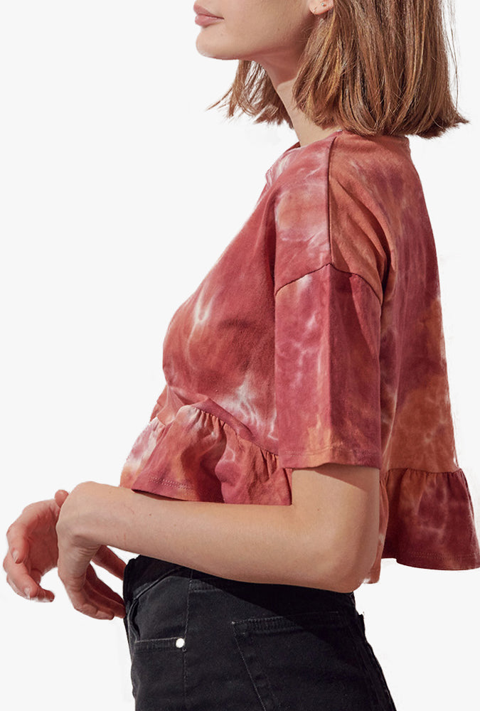 Jayme Tie Dye Cropped Tee