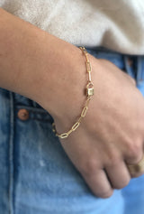 Jessa Lock Bracelet in Gold