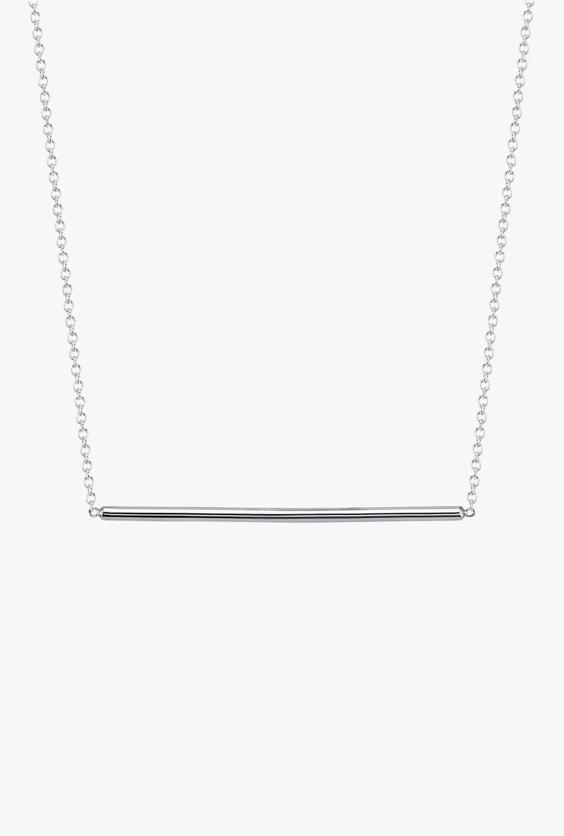 Line Necklace in White Gold