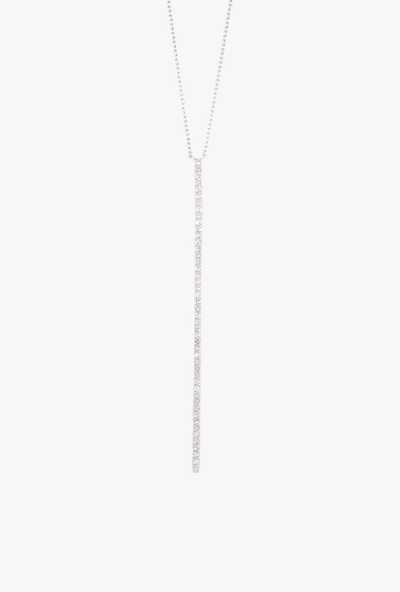 Long Diamond Bar Necklace