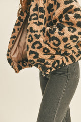 Leopard Zip Up Jacket