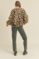 Leopard Zip Up Jacket