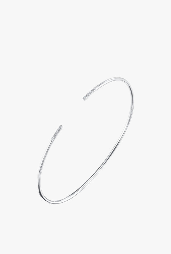 Mini Axis Cuff With White Pavé Diamonds