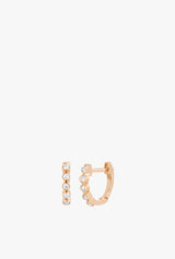 Mini Diamond Bezel Huggie Earrings