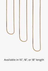15" NY Box Chain Necklace