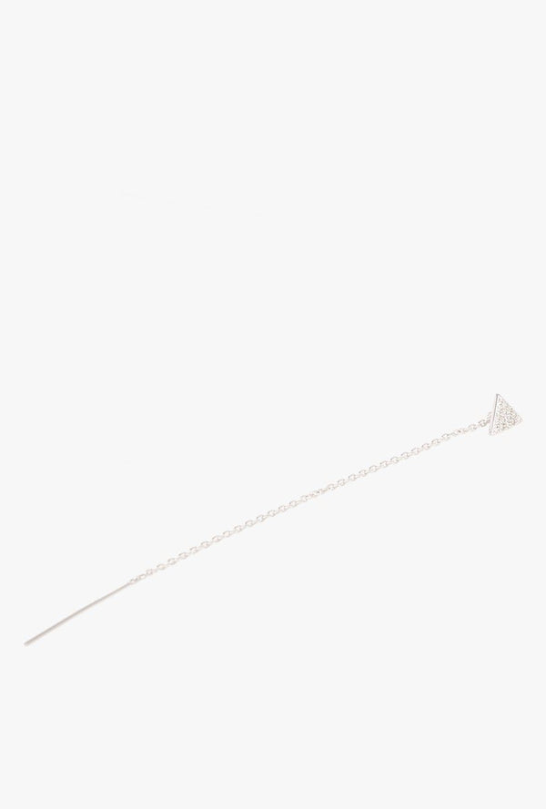 Pave Diamond Triangle Threader Earrings