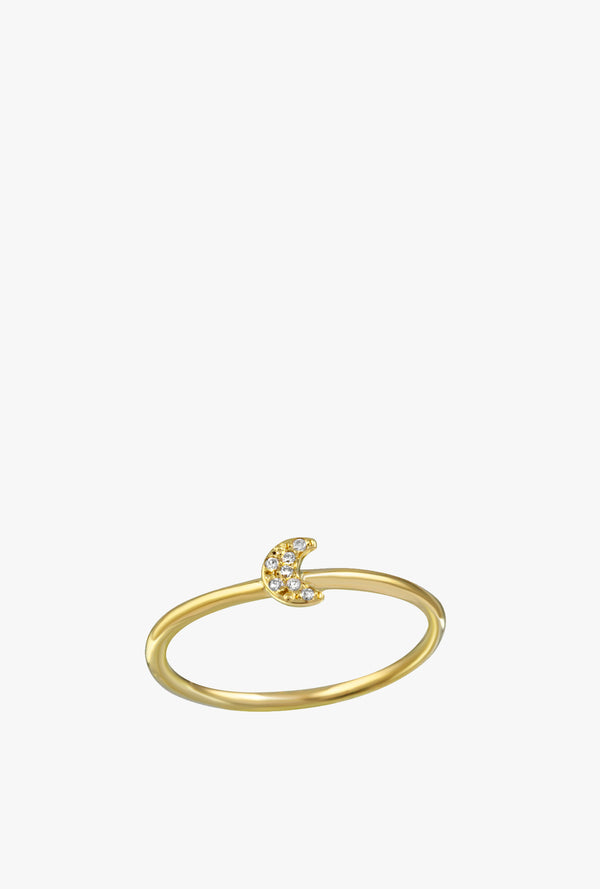 Pave Moon Ring