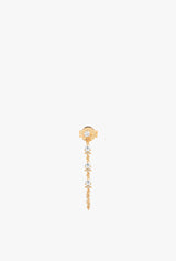 Prong Set Diamond Chain Stud Earring