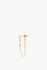 Prong Set Diamond Chain Stud Earring