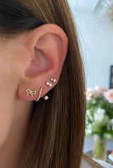 Prong Set Diamond Illusion Stud Earrings