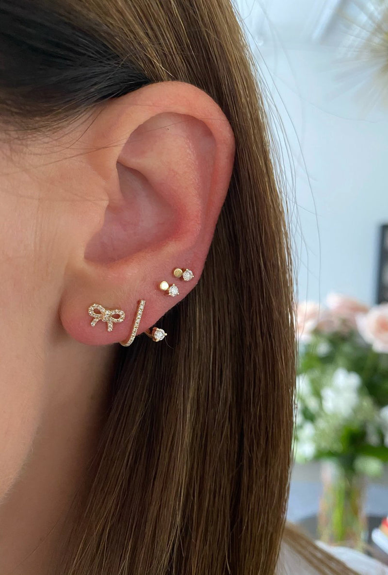 Prong Set Diamond Illusion Stud Earrings