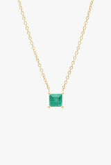 Solitaire Emerald Necklace