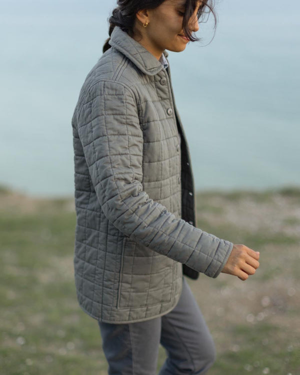 Quilted Kite Jacket | Stone