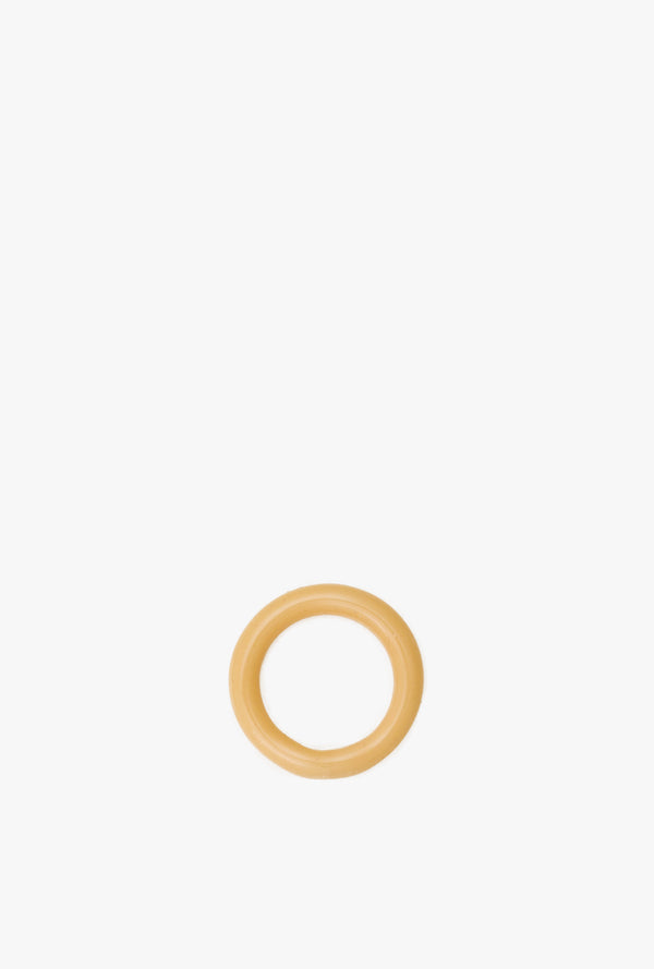 Thin Glass Ring in Beige