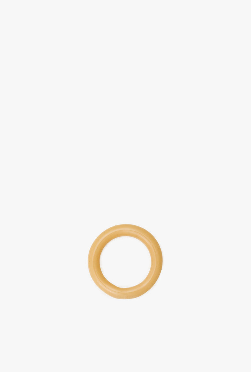 Thin Glass Ring in Beige