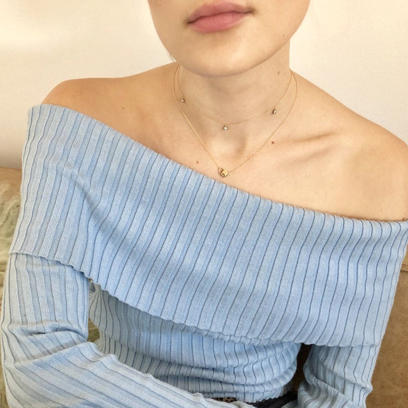 Bella Lock Necklace in Gold