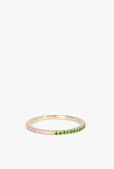 Tsavorite Sapphire Eternity Band