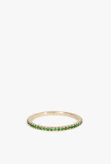 Tsavorite Sapphire Eternity Band