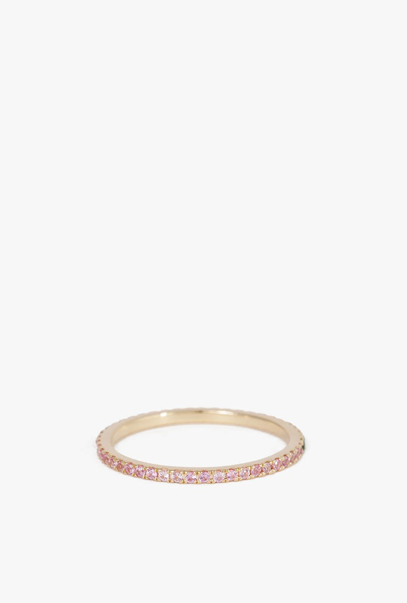 Tsavorite Sapphire Eternity Band