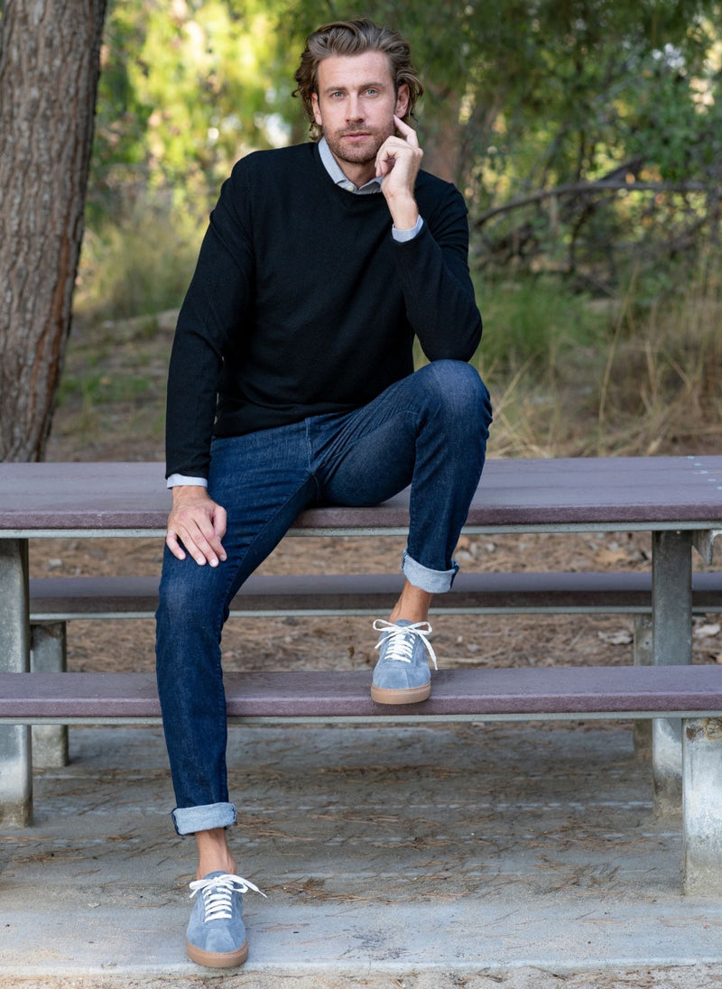 Crew Neck Sweater in Black