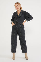 Liv Asymmetric Jumpsuit - Black Mountain