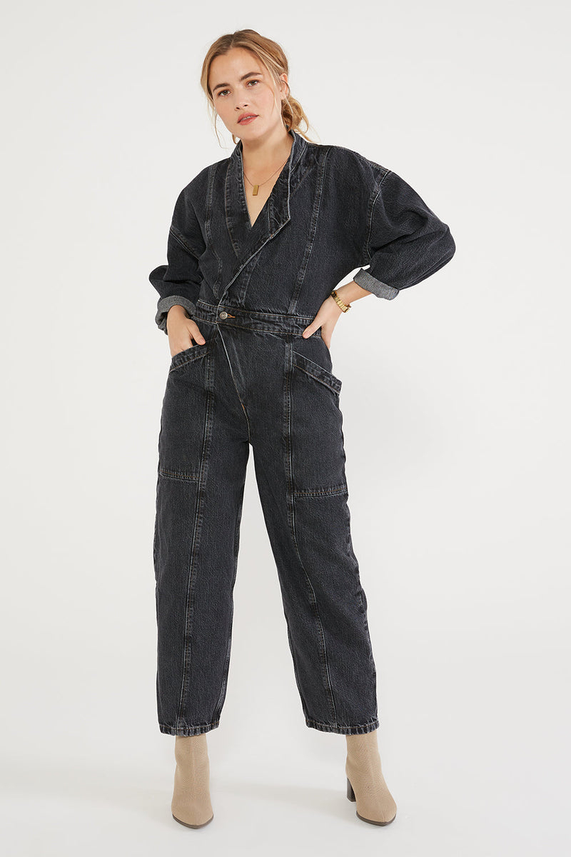 Liv Asymmetric Jumpsuit - Black Mountain