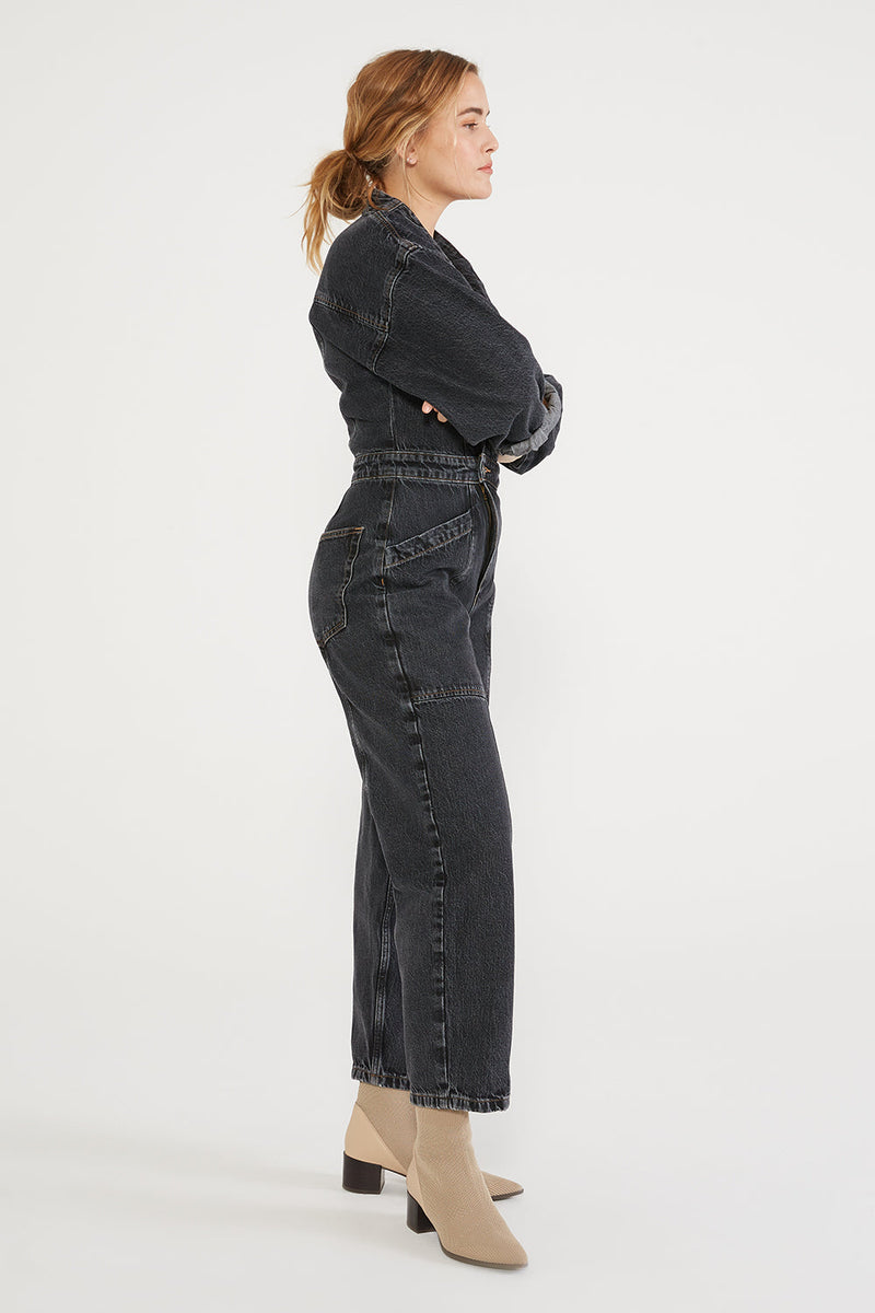 Liv Asymmetric Jumpsuit - Black Mountain