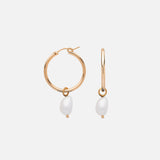 Anna Hoops + Pearl Drop Charms