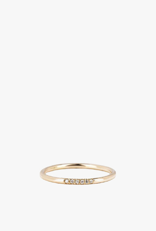 White Semi Pave Ring