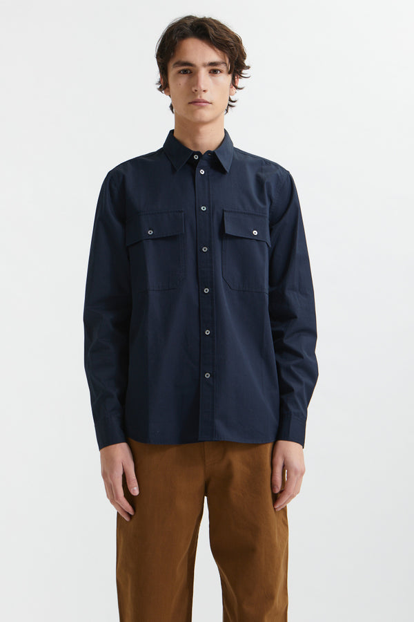 Avenir Twill Shirt in Navy