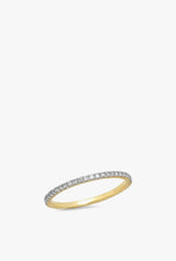 Yellow Sapphire and Diamond Eternity Band